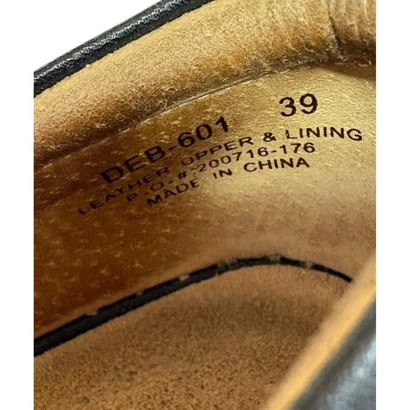 Alegria‎ Debra Black Leather Slip On Nursing Work Shoes Cushioned NonSlip 39 - Picture 5 of 11